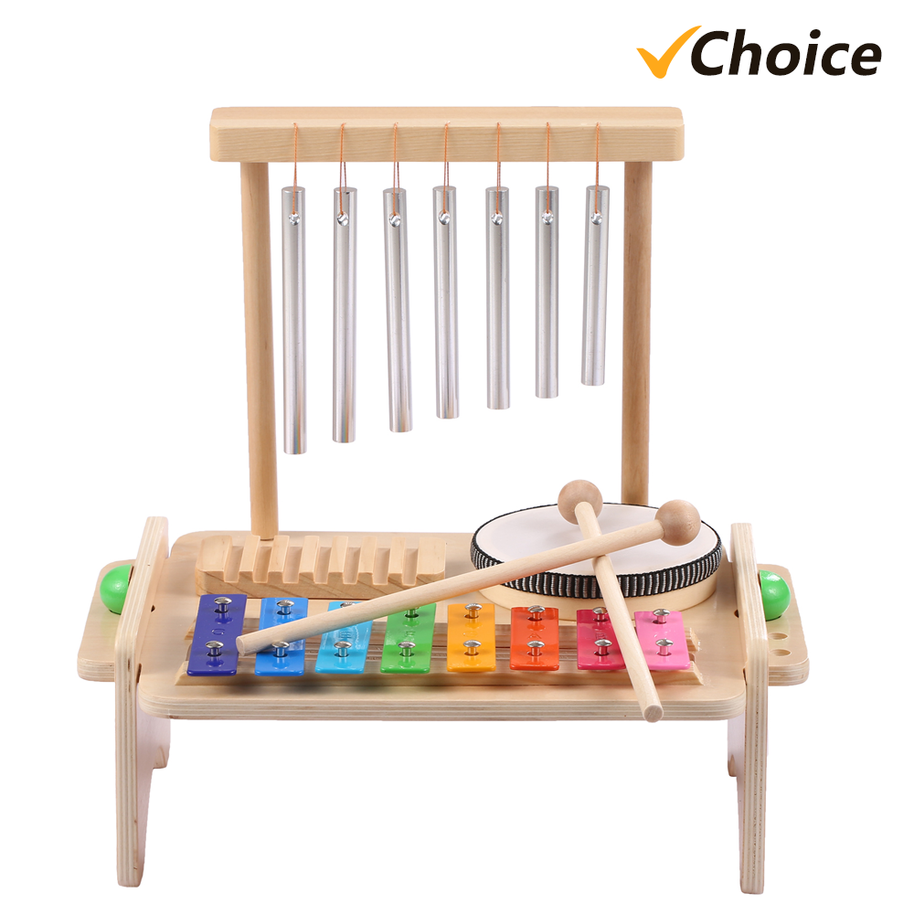 Guiro Scraper Instrument - مجموعة أسطوانات Xylophone لصوت الرياح للأطفال