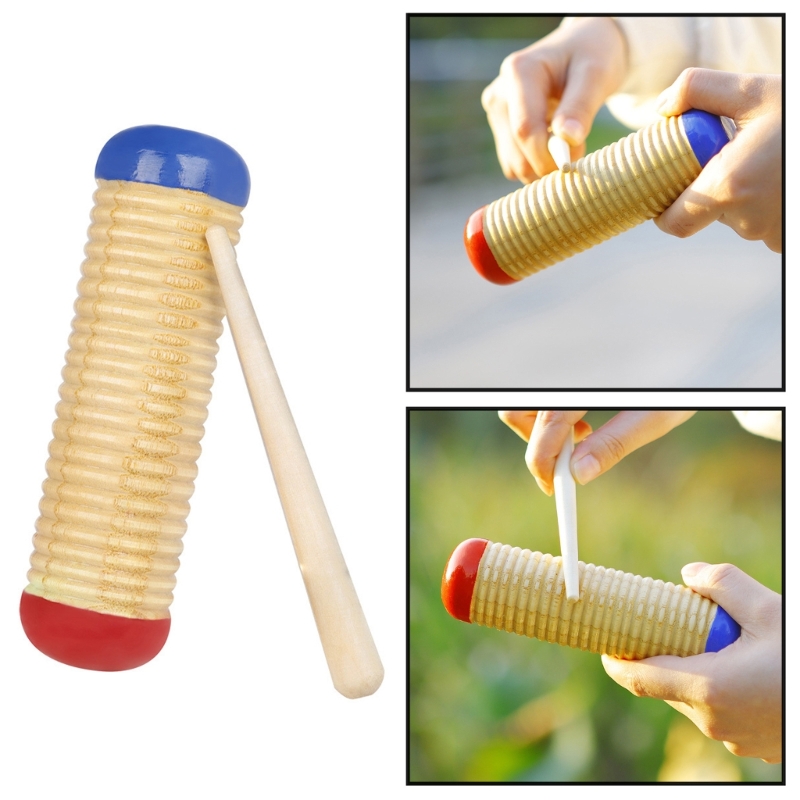 Guiro Scraper Instrument - مجموعة آلات إيقاعية تعليمية للتعليم المبكر: