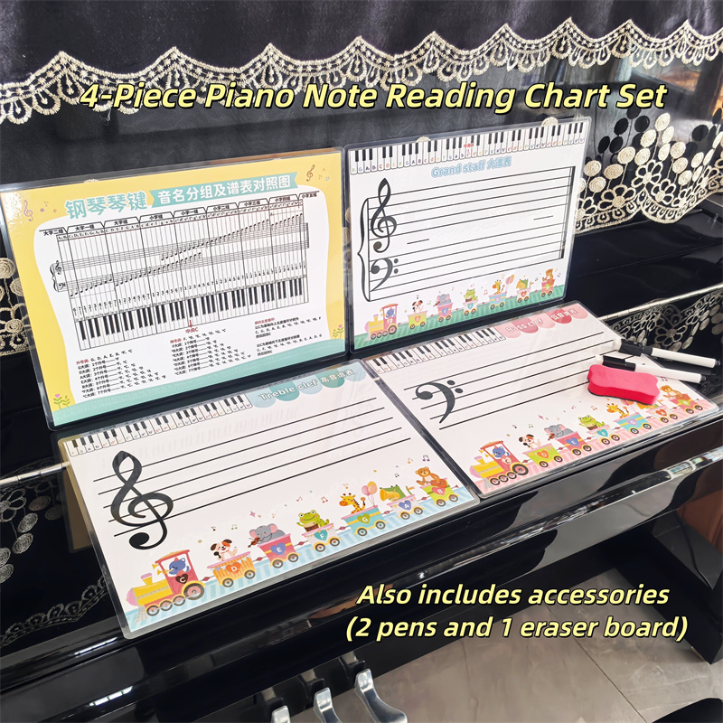 Musical Instrument Coloring Pages - ورقة ممارسة ملاحظات البيانو للوحة المفاتيح