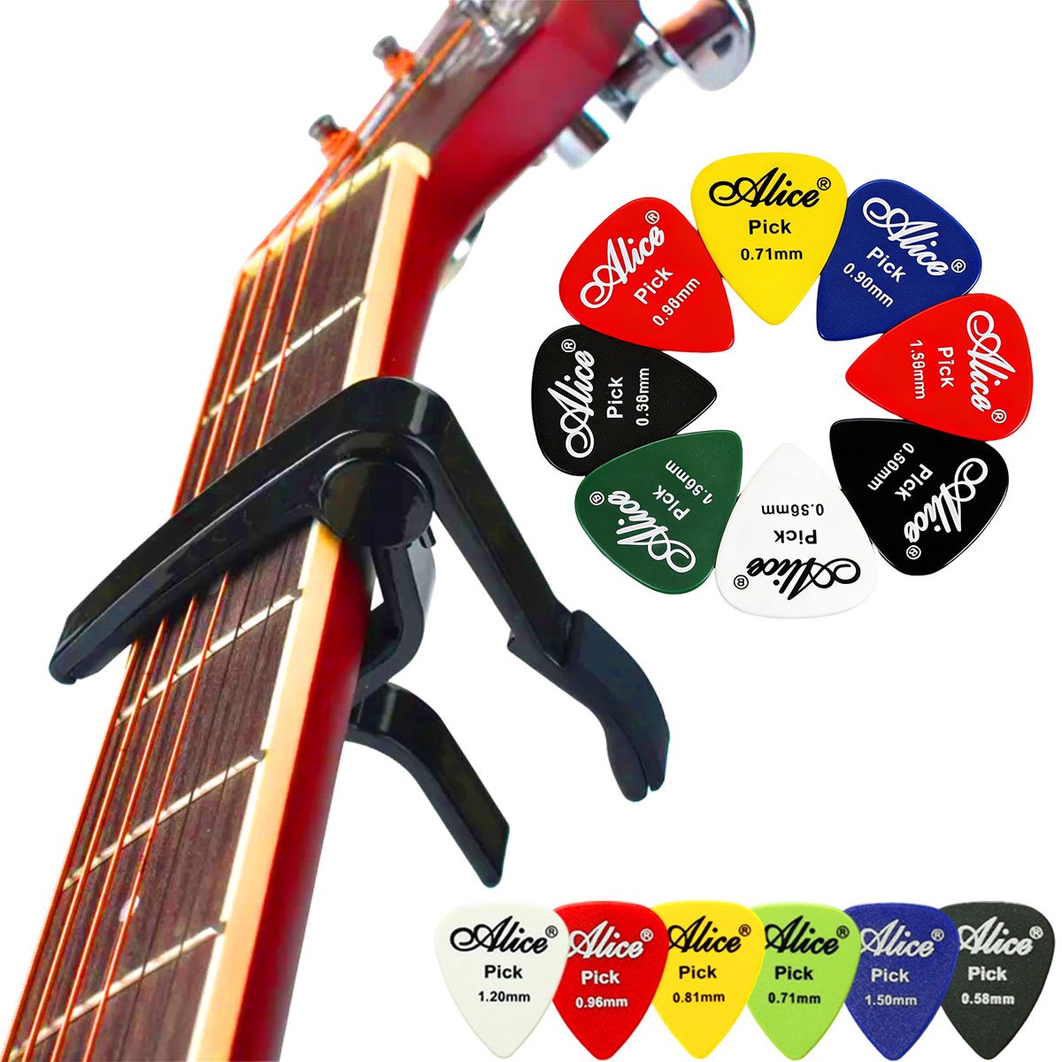 Acoustic Guitar Dreadnought - كابو جيتار سريع التغيير من سبائك
