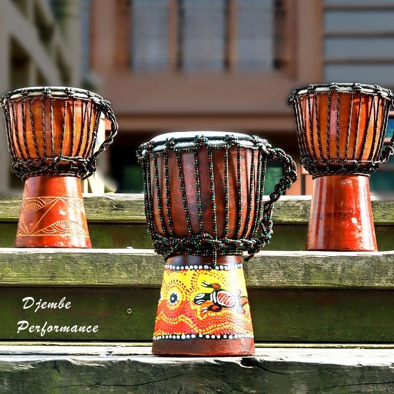 Musical Instrument Percussion - طبلة أفريقية صغيرة للمبتدئين من الخشب