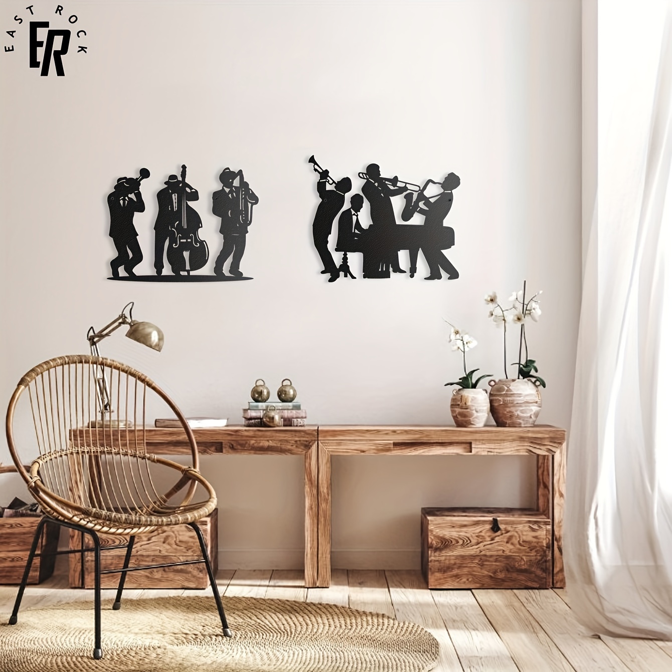 ديكور جداري على شكل صورة ظلية  - مراجعة Musical Instrument Groups وسعره