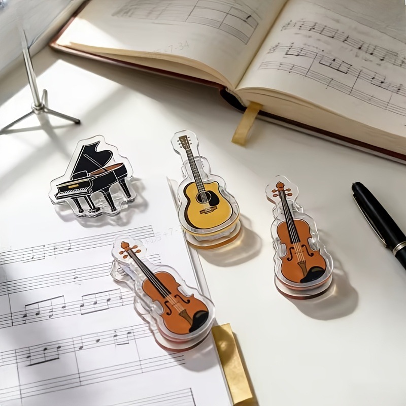 5 قطع مشبك موسيقى أكريليك صغير - مراجعة Musical Instrument Coloring Pages وسعره