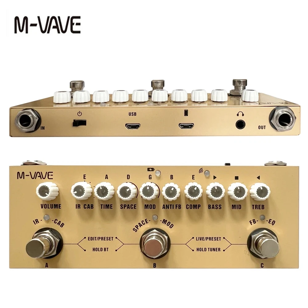 M-vave Cube BABY قابلة للشحن م - مراجعة Acoustic Guitar Dreadnought وسعره
