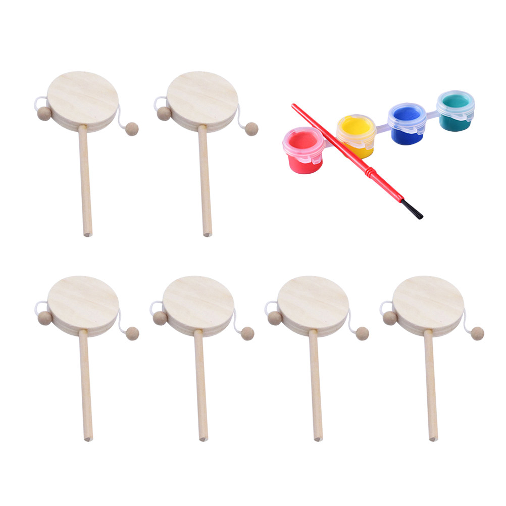 طقم واحد من طبول الخشخيشة الخش - مراجعة Musical Instrument Diy وسعره